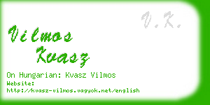 vilmos kvasz business card